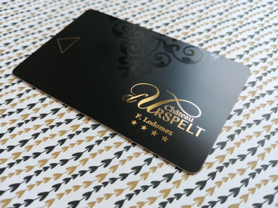 Plastic access key card with matte lamination