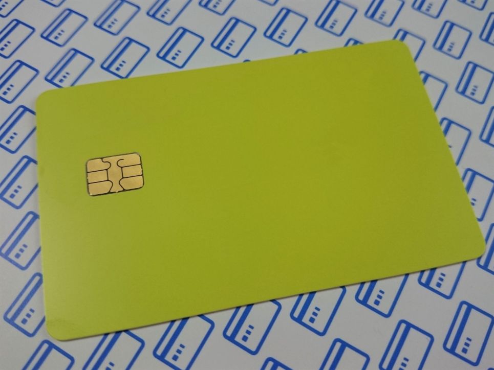 Contact chip card, plastic chip card